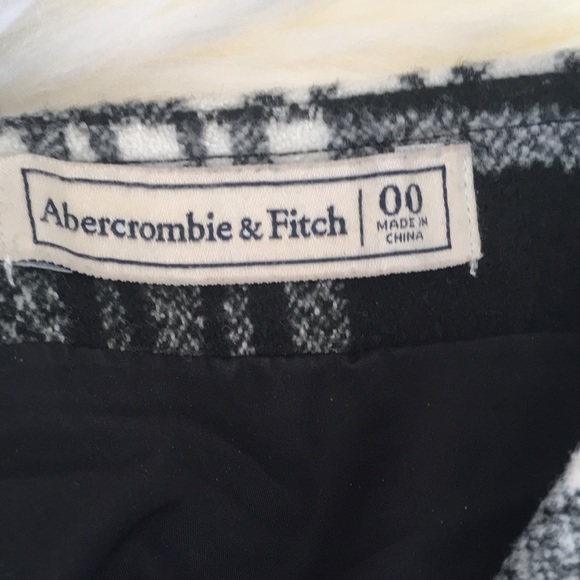 Abercrombie Plaid Checkered Wool Wrap Mini Skirt - Picture 5 of 6